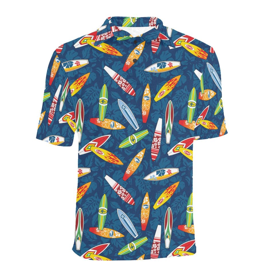 Surfboard Pattern Print Design 01 Men's All Over Print Polo Shirt