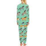 Colorful horses pattern Women's All Over Print Pajama Set