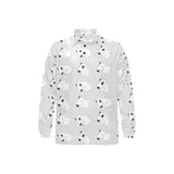 Bull Terrier Pattern Print Design 01 Men's Long Sleeve Polo Shirt