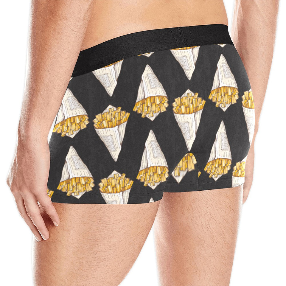 French fries dark background Men's All Over Print Boxer Briefs Men's Underwear
