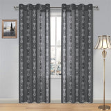 Engine Piston Black Background Pattern Design 02 Gauze Curtain