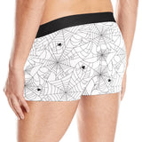 Spider web cobweb pattern white background Men's All Over Print Boxer Briefs Men's Underwear