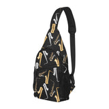 saxophone design pattern All Over Print Chest Bag