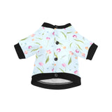 Watercolor Tulips pattern All Over Print Pet Dog Round Neck Fuzzy Shirt