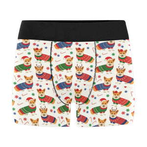 Corgi Christmas Pattern Men's All Over Print Boxer Briefs Men's Underwear