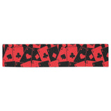 Casino Cards Suits Pattern Print Design 02 Table Runner