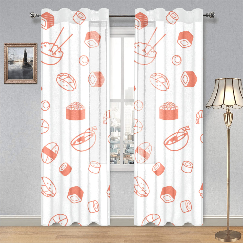 Sushi pattern Gauze Curtain
