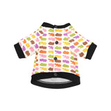 Hippopotamus Pattern Print Design 01 All Over Print Pet Dog Round Neck Fuzzy Shirt