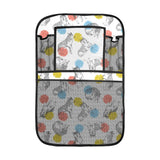 Siberian husky and colorful circle pattern Car Seat Back Organizer