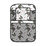 Boston terrier dog hearts vector pattern Car Seat Back Organizer
