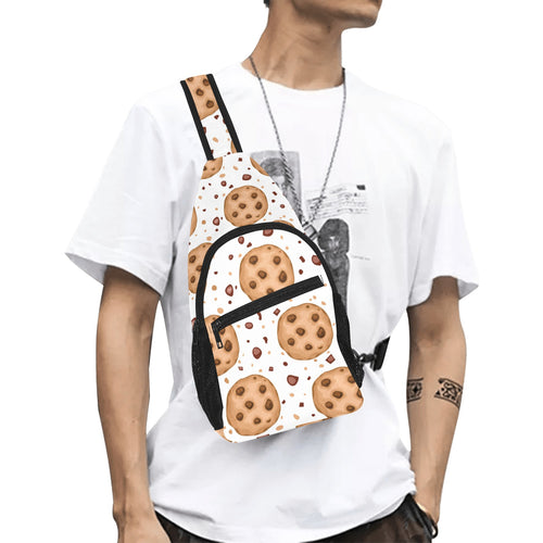 chocolate chip cookie pattern All Over Print Chest Bag
