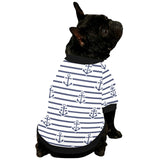Anchor rope nautical  pattern All Over Print Pet Dog Round Neck Fuzzy Shirt
