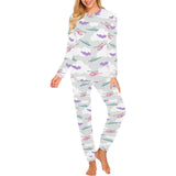 Helicopter plane pattern Women's All Over Print Pajama Set