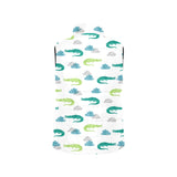 watercolor crocodile pattern Men's Padded Vest