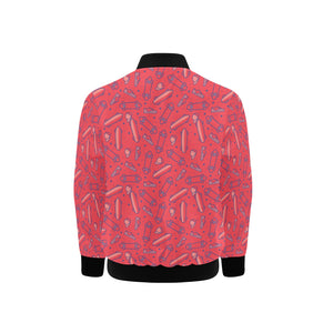 Skate Board Pattern Print Design 01 Kids' Boys' Girls' Bomber Jacket