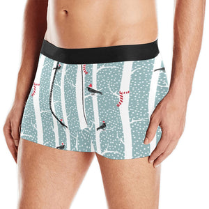 Crows christmas hat scarf Men's All Over Print Boxer Briefs Men's Underwear