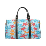 Blue red orange starfish pattern Travel Bag