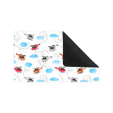 Watercolor helicopter cloud pattern Doormat