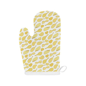Potato Chips Pattern Print Design 02 Heat Resistant Oven Mitts