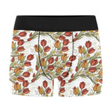 Red tulips and daffodils pattern Men's All Over Print Boxer Briefs Men's Underwear