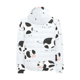 Cute cows pattern Men's Padded Hooded Jacket