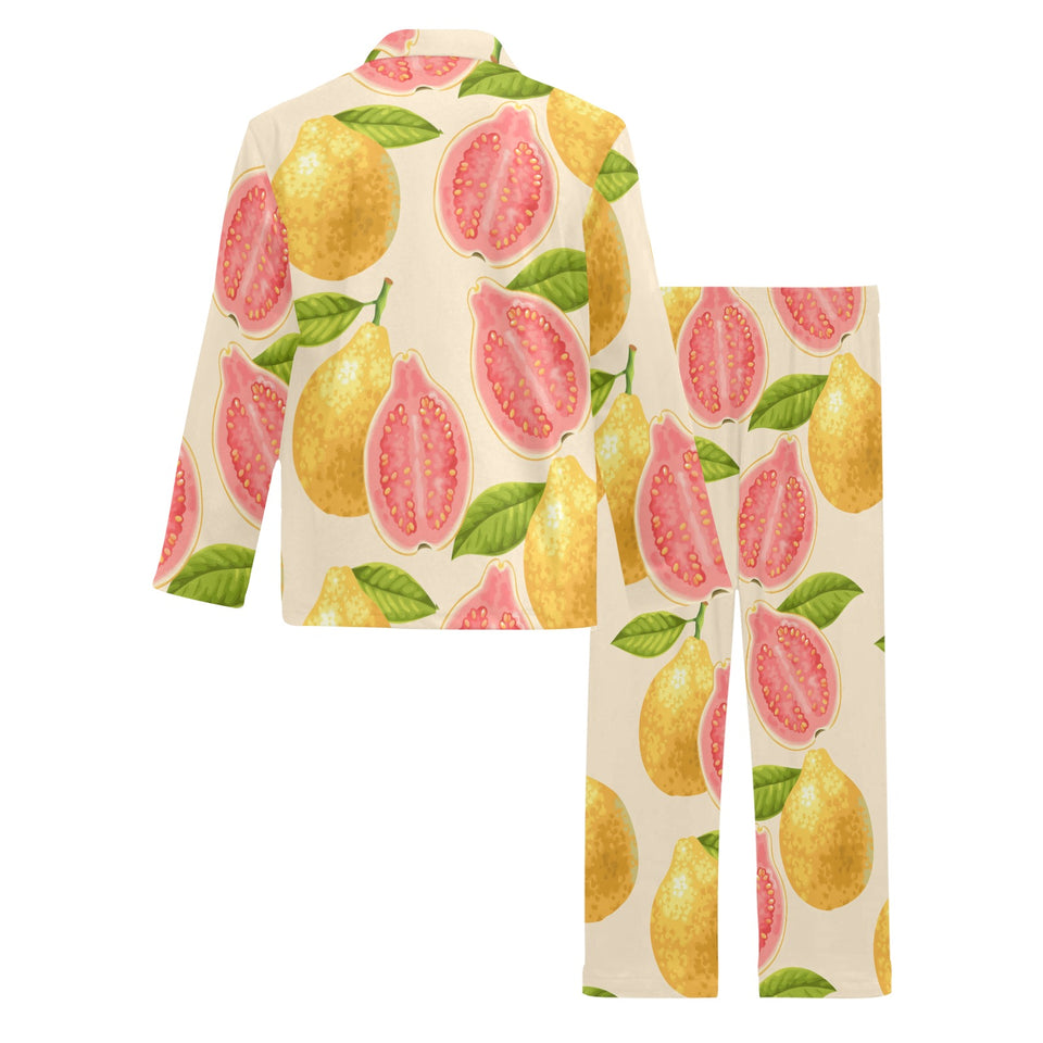 Beautiful guava pattern Men's Long Pajama Set
