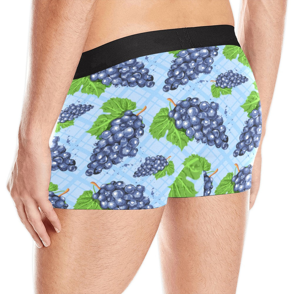 Watercolor grape pattern Men's All Over Print Boxer Briefs Men's Underwear