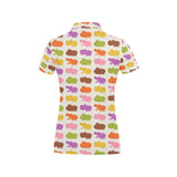 Hippopotamus Pattern Print Design 01 Women's All Over Print Polo Shirt