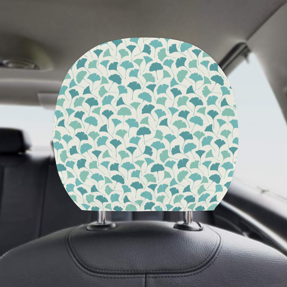 Green ginkgo leaves pattern Car Headrest Cover
