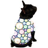 Colorful clock background All Over Print Pet Dog Round Neck Fuzzy Shirt