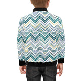 zigzag chevron paint design pattern Kids' Boys' Girls' Bomber Jacket