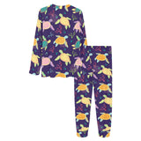 Colorful sea turtle pattern Women's All Over Print Pajama Set