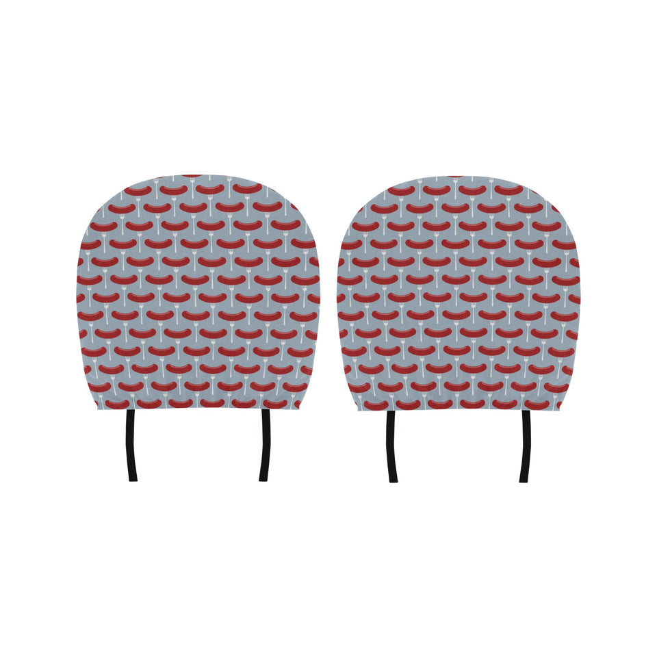 Sausage Pattern Print Design 02 Car Headrest Cover
