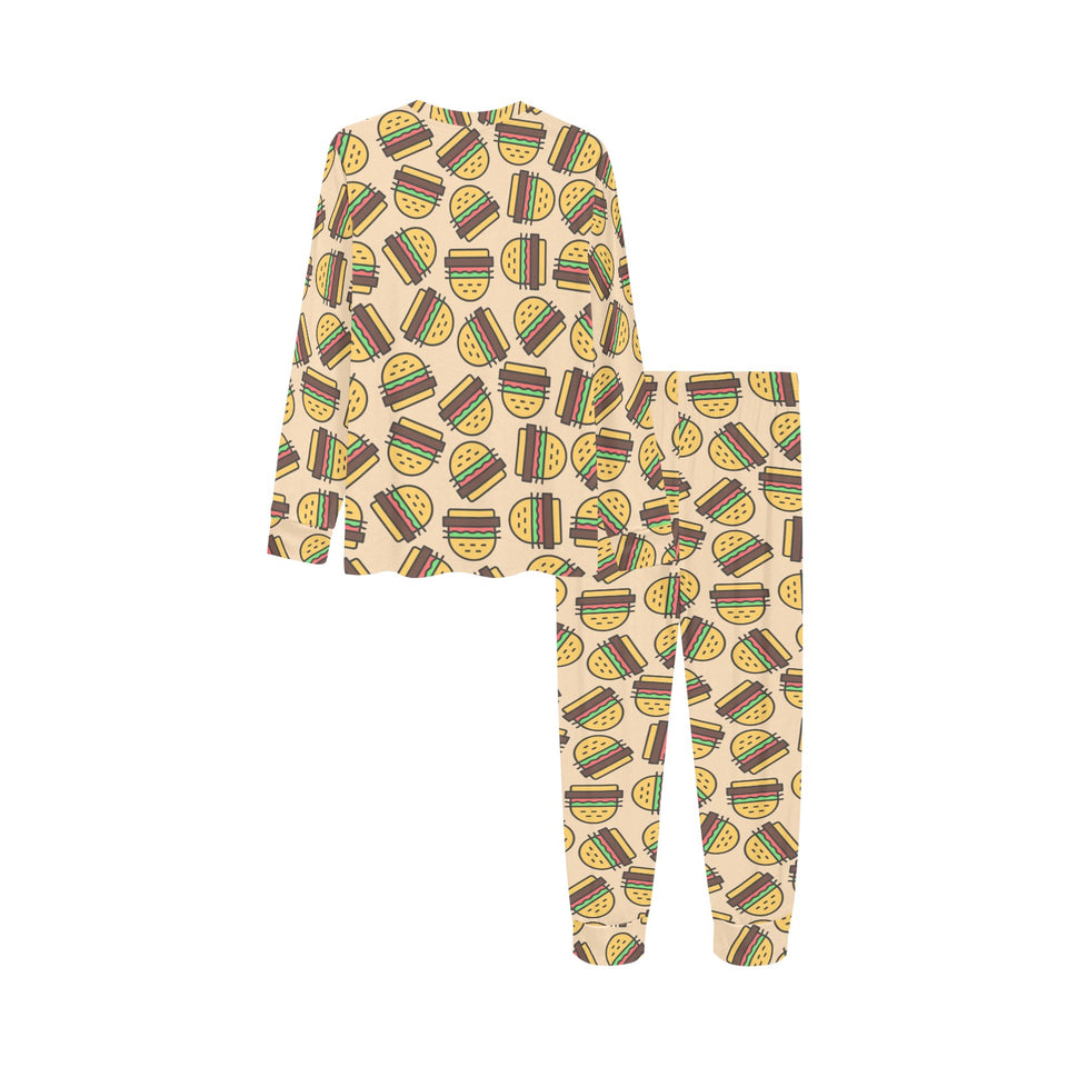 Hamburger Pattern Print Design 01 Kids' Boys' Girls' All Over Print Pajama Set