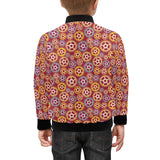 Gear Pattern Print Design 04 Kids' Boys' Girls' Bomber Jacket