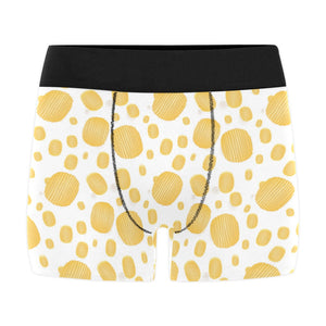 Potato Chips Pattern Print Design 03 Men's All Over Print Boxer Briefs Men's Underwear