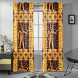 Egypt Hieroglyphics Pattern Print Design 05 Gauze Curtain