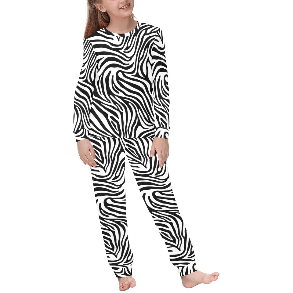 Zebra skin pattern Kids' Boys' Girls' All Over Print Pajama Set