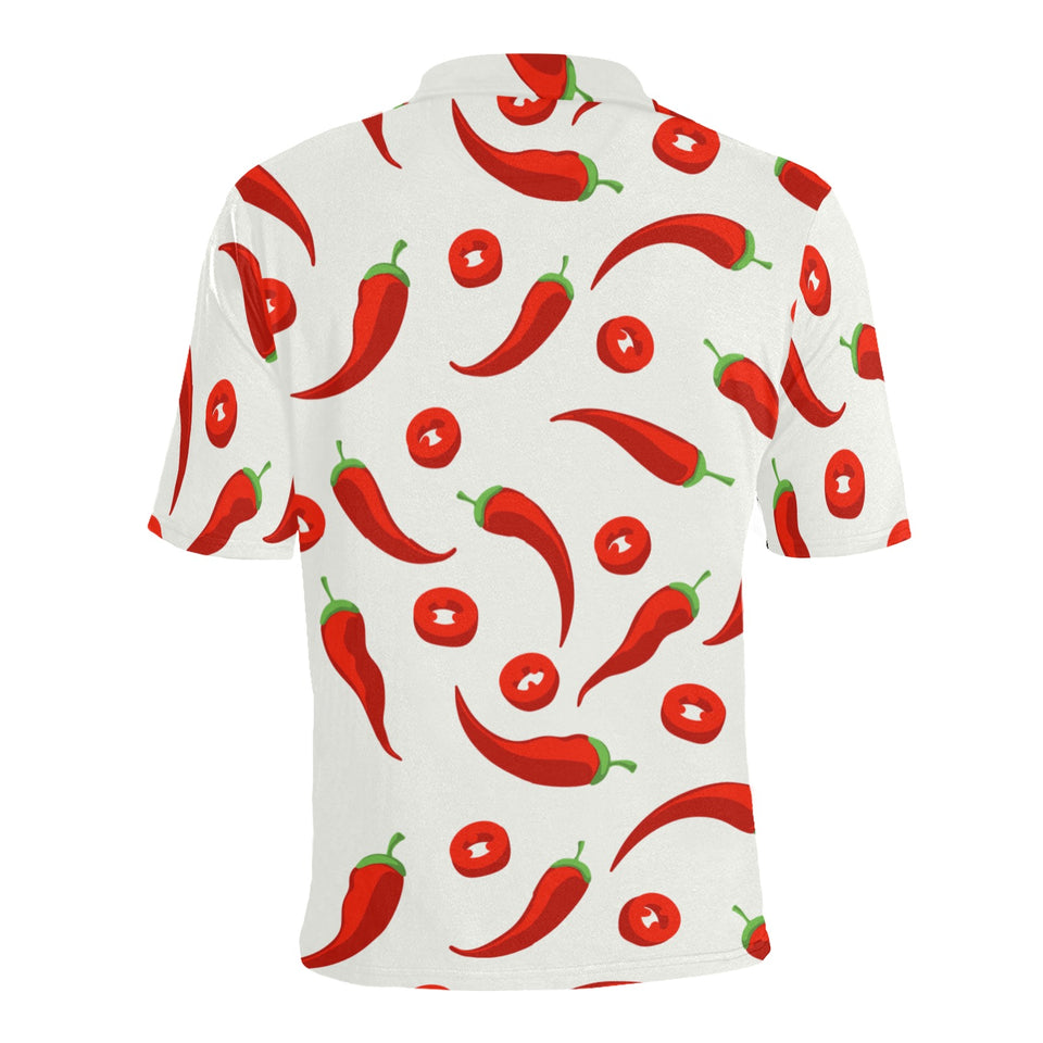 Chili pattern Men's All Over Print Polo Shirt
