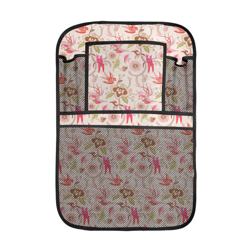 Swallow Pattern Print Design 01 Car Seat Back Organizer