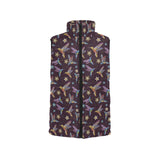 Hummingbird Pattern Print Design 04 Women's Padded Vest