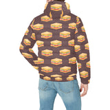 Sandwich Pattern Print Design 04 Men's Padded Hooded Jacket