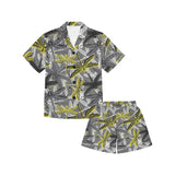 Hand drawn dragonfly pattern Kids' Boys' Girls' V-Neck Short Pajama Set