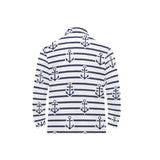 Anchor rope nautical pattern Men's Long Sleeve Polo Shirt