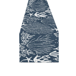 Coral Reef Pattern Print Design 05 Table Runner