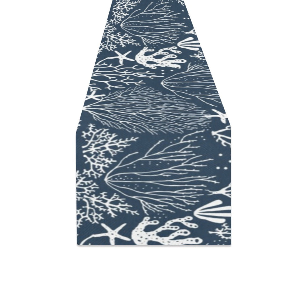 Coral Reef Pattern Print Design 05 Table Runner