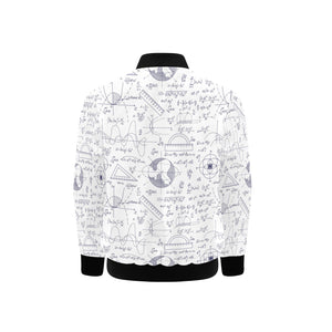 Math Pattern Print Design 03 Kids' Boys' Girls' Bomber Jacket