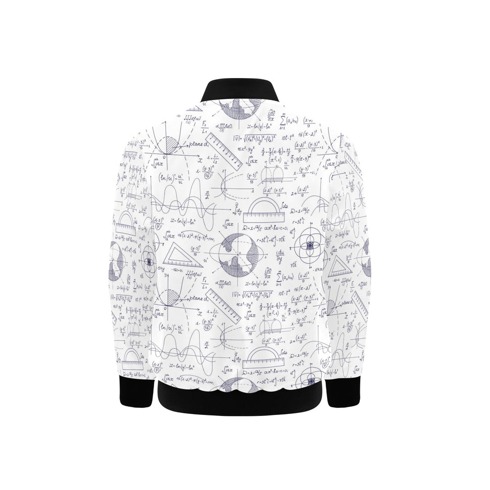 Math Pattern Print Design 03 Kids' Boys' Girls' Bomber Jacket