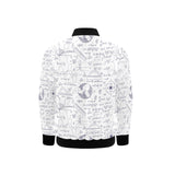 Math Pattern Print Design 03 Kids' Boys' Girls' Bomber Jacket
