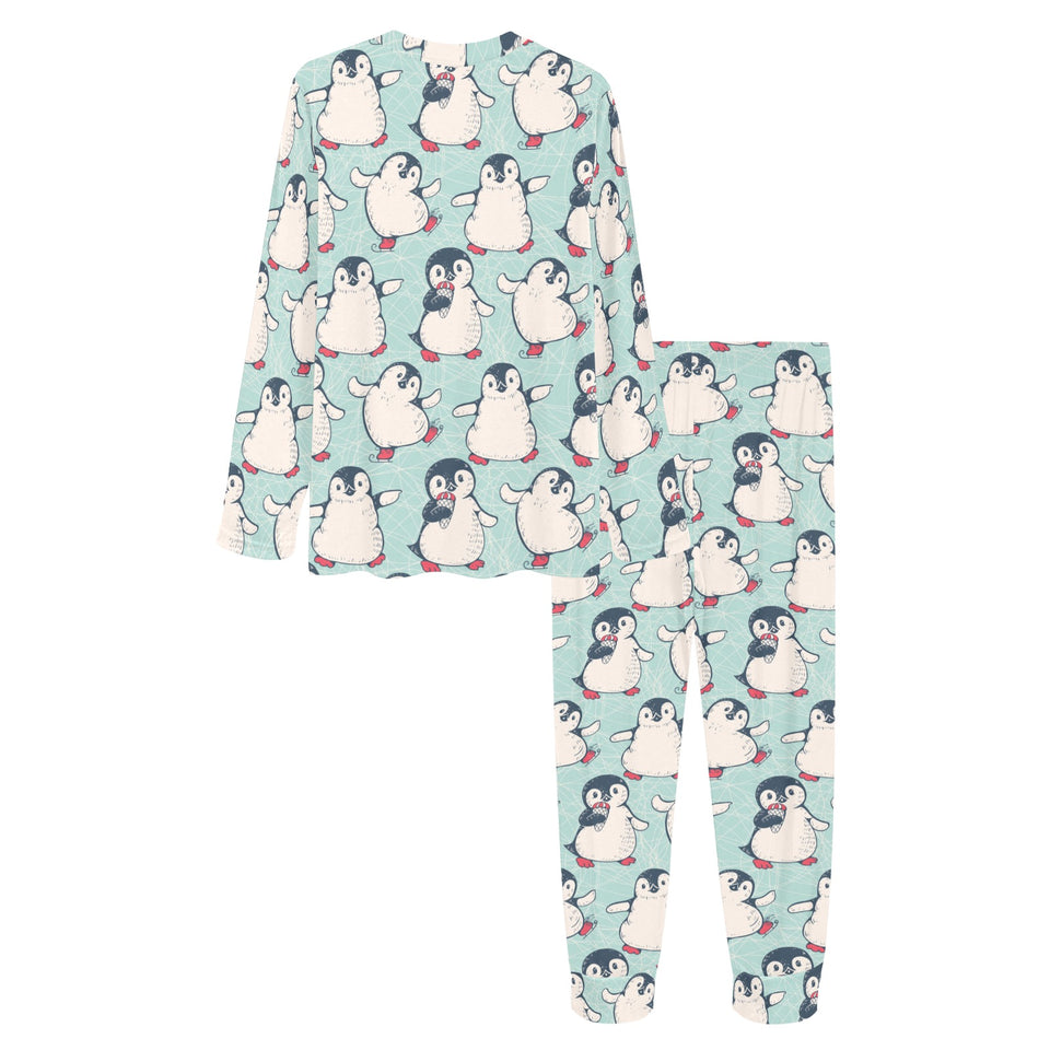 Cute Penguin pattern Women's All Over Print Pajama Set